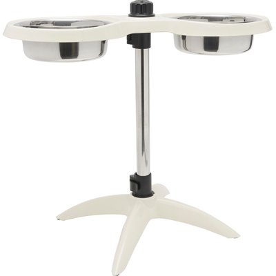Frisco Frisco Adjustable Stainless Steel Double Elevated Dog Bowls, Large: 7 cup