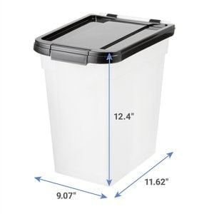 Frisco Airtight Food Storage Container, Clear/Black, 12.75-qt