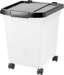 Frisco Airtight Food Storage Container, Clear/Black, 32.5-qt