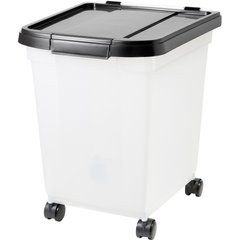 Frisco Airtight Food Storage Container, Clear/Black, 32.5-qt