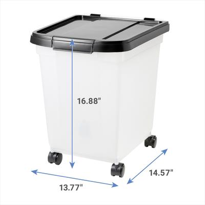 Show full view: Frisco Airtight Food Storage Container, Clear/Black, 32.5-qt slide 2 of 10