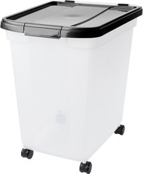 Frisco Airtight Food Storage Container, Clear/Black, 65-qt