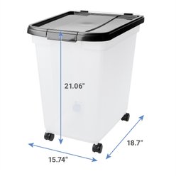 Frisco Airtight Food Storage Container, Clear/Black, 65-qt slide 2 of 8