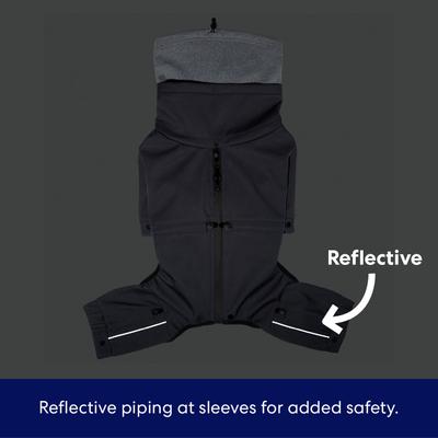 Show full view: Frisco All Weather Bonded Dog Suit with Knit Snood, Charcoal, Small slide 5 of 10