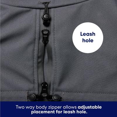 Show full view: Frisco All Weather Bonded Dog Suit with Knit Snood, Charcoal, Small slide 6 of 10