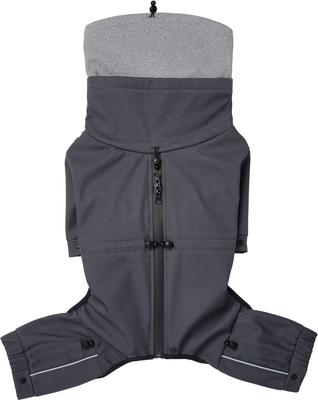 Show full view: Frisco All Weather Bonded Dog Suit with Knit Snood, Charcoal, Small slide 3 of 10