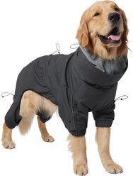 Frisco All Weather Bonded Dog Suit with Knit Snood, Charcoal, XX-Large