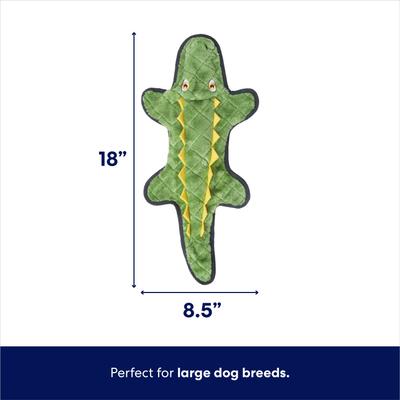 Show full view: Frisco Alligator Stuffing-Free Flat Plush Squeaky Dog Toy, Large slide 2 of 6