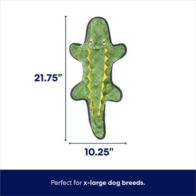 Show full view: Frisco Alligator Stuffing-Free Flat Plush Squeaky Dog Toy, X-Large slide 3 of 7