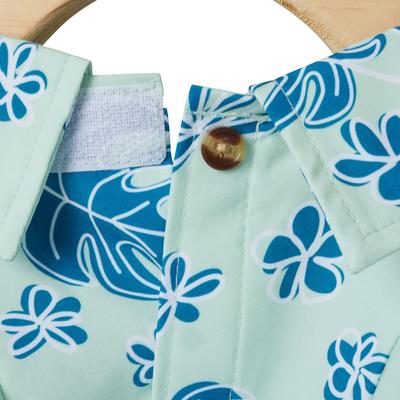 Show full view: Frisco Aloha Palm Camp Dog & Cat Shirt, Green, Large slide 5 of 10