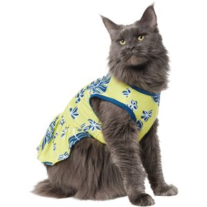 Frisco Aloha Palm Leaf Dog & Cat Dress, Green, Medium