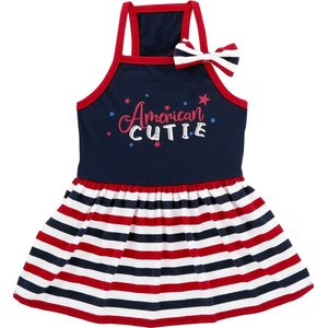 Frisco American Cutie Dog & Cat Sundress, Stripes, Large