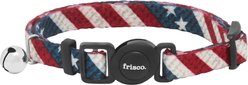 Frisco American Flag Cat Collar, 8 to 12-in neck, 3/8-in wide