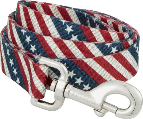 Show full view: Frisco American Flag Dog Leash, Large: 6-ft long, 1-in wide & Frisco American Flag Dog Collar, Large: 18 to 26-in neck, 1-in wide slide 2 of 5