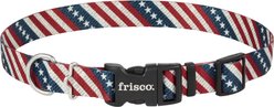 Frisco American Flag Polyester Dog Collar, Large: 18 to 26-in neck, 1-in wide