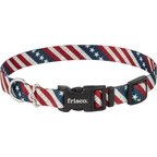 Frisco American Flag Polyester Dog Collar, Med: 14 to 20-in neck, 3/4-in W