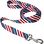Frisco American Flag Polyester Dog Leash, Large: 6-ft long, 1-in wide