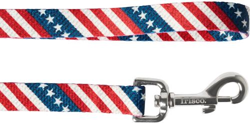 Show full view: Frisco American Flag Polyester Dog Leash, Medium: 6-ft long, 3/4-in wide slide 2 of 7