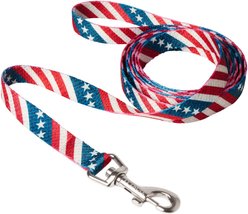 Frisco American Flag Polyester Dog Leash, Small: 6-ft long, 5/8-in wide