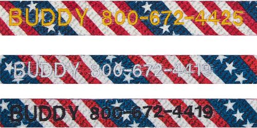 Show full view: Frisco American Flag Polyester Personalized Dog Collar, Large: 18 to 26-in neck, 1-in wide slide 3 of 6