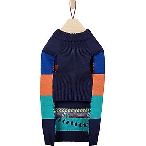 Frisco Anaconda Cheetah Colorblock Dog & Cat Sweater, Medium