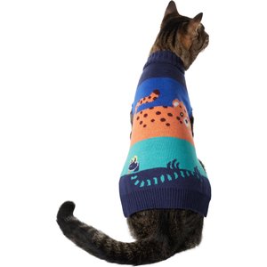Frisco Anaconda Cheetah Colorblock Dog & Cat Sweater, Small