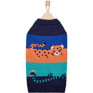 Frisco Anaconda Cheetah Colorblock Dog & Cat Sweater, Small