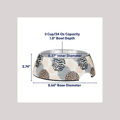 Show full view: Frisco Animal Design Stainless Steel Dog & Cat Bowl, Medium: 3 cup slide 2 of 8