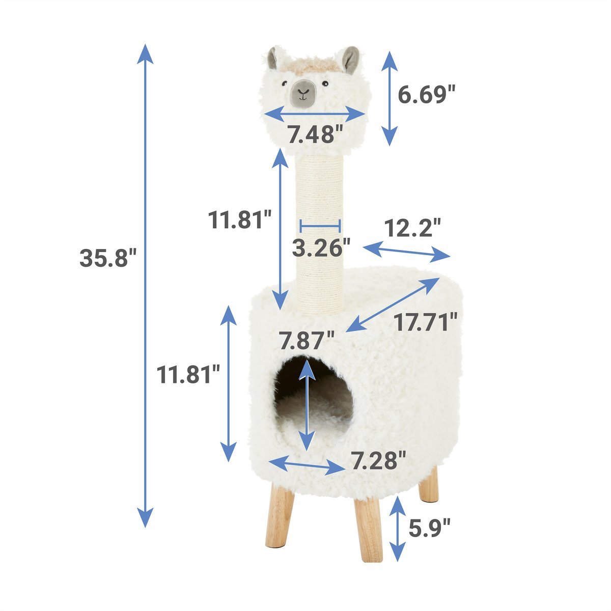 Frisco Animal Series Cat Condo, Llama