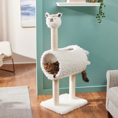 Frisco Frisco Animal Series Cat Tunnel with Scratching Post, Llama