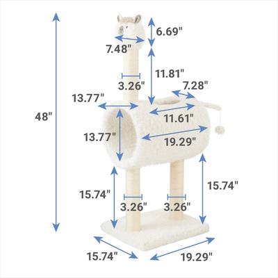 Show full view: Frisco Animal Series Cat Tunnel with Scratching Post, Llama slide 3 of 8