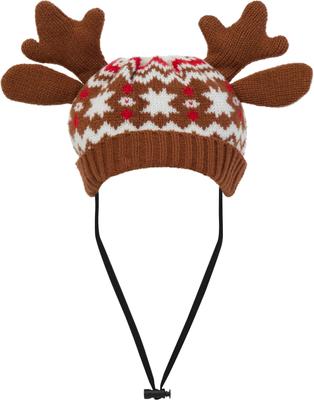 Show full view: Frisco Antler Fair Isle Dog & Cat Hat, X-Large/XX-Large slide 3 of 7