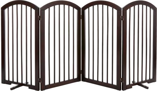 Show full view: Frisco Arch 4-Panel Solid Wood Dog Gate, 36-in, Espresso slide 3 of 6