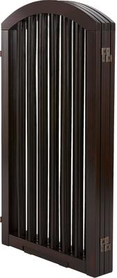 Show full view: Frisco Arch 4-Panel Solid Wood Dog Gate, 36-in, Espresso slide 4 of 6