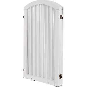 Frisco Arch 4-Panel Solid Wood Dog Gate, 36-in, White