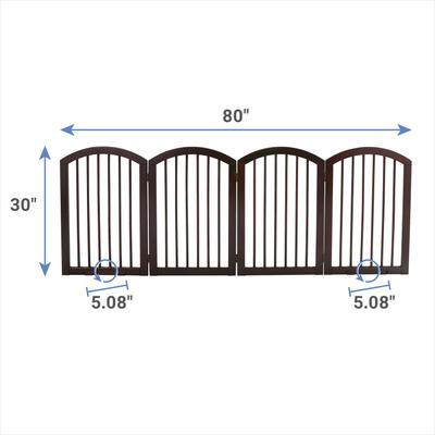 Show full view: Frisco Arch Small Wood Dog Gate, Espresso, 30-in slide 3 of 8