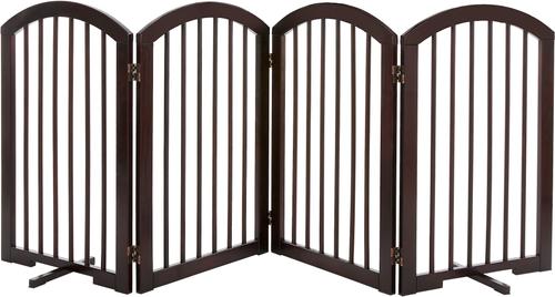 Show full view: Frisco Arch Small Wood Dog Gate, Espresso, 30-in slide 4 of 8