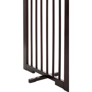 Frisco Arch Small Wood Dog Gate, Espresso, 30-in