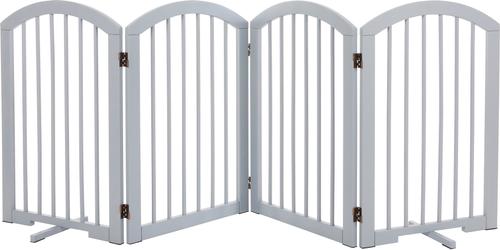 Show full view: Frisco Arch Small Wood Dog Gate, Gray, 30-in slide 3 of 7