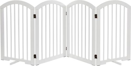 Show full view: Frisco Arch Small Wood Dog Gate, White, 30-in slide 4 of 8