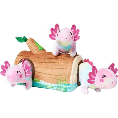 Frisco Frisco Axolotl Hide & Seek Puzzle Plush Squeaky Dog Toy, Medium/Large