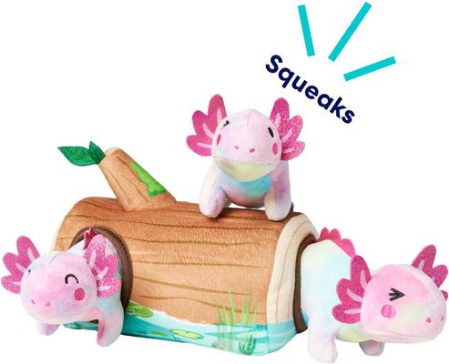 Show full view: Frisco Axolotl Hide & Seek Puzzle Plush Squeaky Dog Toy, Medium/Large slide 4 of 7