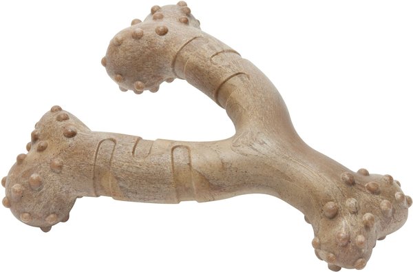 Show full view: Frisco Bacon Flavored Wishbone Nylon Chew Dog Toy for Heavy Chewers, Large slide 1 of 10