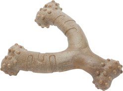 Frisco Bacon Flavored Wishbone Nylon Chew Dog Toy for Heavy Chewers, Small