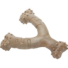 Frisco Bacon Flavored Wishbone Nylon Chew Dog Toy for Heavy Chewers, Small