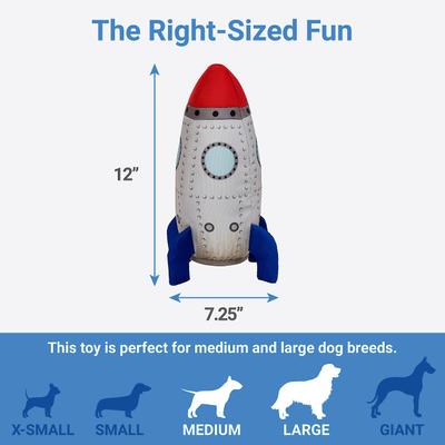 Show full view: Frisco Ballistic Nylon Plush Squeaky Rocket Ship Dog Toy slide 3 of 6