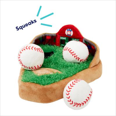 Show full view: Frisco Baseball Hide & Seek Puzzle Plush Squeaky Dog Toy, Small slide 4 of 8