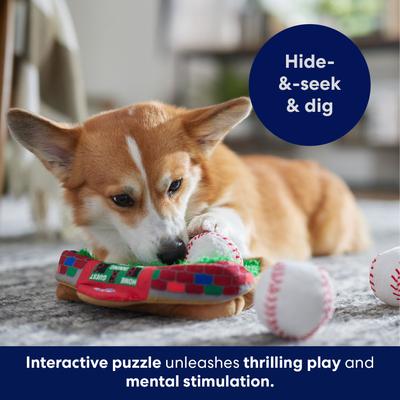 Show full view: Frisco Baseball Hide & Seek Puzzle Plush Squeaky Dog Toy, Small slide 6 of 8