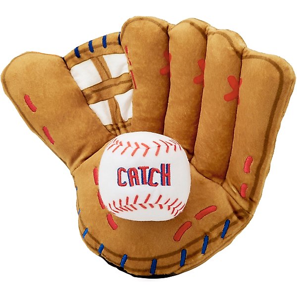Frisco Baseball Plush Ball Squeaky Dog Toy