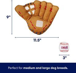 Frisco Baseball Mitt & Ball Interactive Plush Squeaky Dog Toy, Medium/Large slide 2 of 6